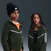 Nike Sportswear Tech Fleece Big Kids' (boys') Full-zip Hoodie With Reflective Accents In Green