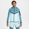 Nike Sportswear Tech Fleece Big Kids' Full-zip Hoodie In Blue