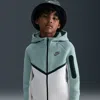 Nike Sportswear Tech Fleece Big Kids' Full-zip Hoodie In Blue