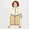 Nike Sportswear Tech Fleece Big Kids' Full-zip Hoodie In Brown