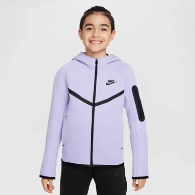 Nike Sportswear Tech Fleece Big Kids' Full-zip Hoodie In Purple