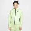 Nike Sportswear Tech Fleece Big Kids' (girls') Full-zip Hoodie In Green