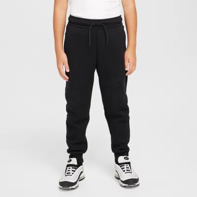 Nike Sportswear Tech Fleece Big Kids' Jogger Pants In Black/black/black