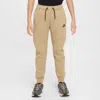 Nike Sportswear Tech Fleece Big Kids' Jogger Pants In Parachute Beige/parachute Beige/black/black