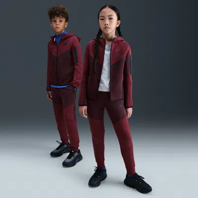 Nike Sportswear Tech Fleece Big Kids' Jogger Pants In Red