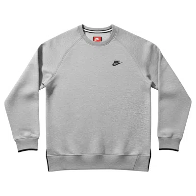 Pre-owned Nike Sportswear Tech Fleece Crew 'dark Grey Heather/black' | Men's Size Xxl In Gray