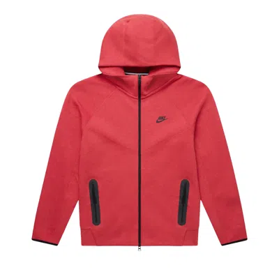 Pre-owned Nike Sportswear Tech Fleece Crew 'light University Red Heather/black' | Men's Size M