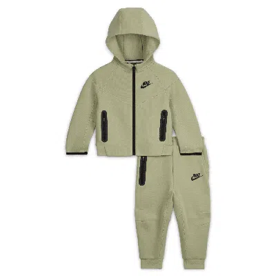 Nike Sportswear Tech Fleece Full-zip Set Baby 2-piece Hoodie Set In Green