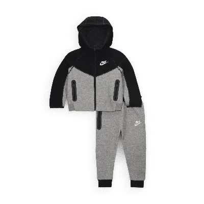 Nike Sportswear Tech Fleece Full-zip Set Baby 2-piece Hoodie Set In Grey