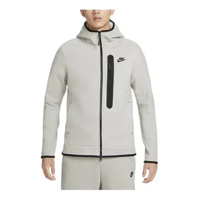 NIKE NIKE SPORTSWEAR TECH FLEECE FULL-ZIP WINTERIZED HOODIE 'LIGHT GREY'