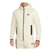 Nike Men's Lightweight Hooded Zip Sweatshirt Tech Fleece Full-zip Windrunner Hoodie Coconut Milk/black In Neutral