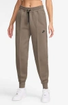Nike Sportswear Tech Fleece Mid-rise Joggers In Mink Brown/black