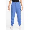 Nike Women's  Sportswear Tech Fleece Mid-rise Jogger Pants In Royal Periwinkle/black