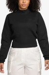 Nike Sportswear Tech Fleece Mock Neck Sweatshirt In Black