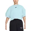 Nike Sportswear Tech Fleece Oversize Crop T-shirt In Blue