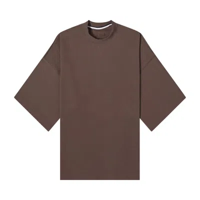 Pre-owned Nike Sportswear Tech Fleece Reimagined Oversized Short-sleeve Sweatshirt 'baroque Brown' | Men's Siz