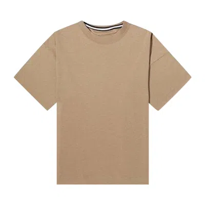 Pre-owned Nike Sportswear Tech Fleece Reimagined Oversized Short-sleeve Sweatshirt 'khaki' | Tan | Men's Size