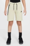 Nike Boys   Tech Fleece Shorts In Neutral