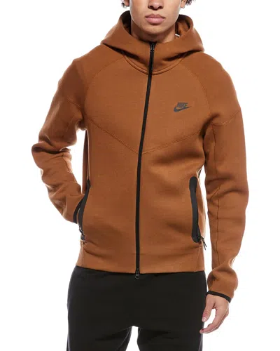 Nike Sportswear Tech Fleece Windrunner Full-zip Hoodie In Brown
