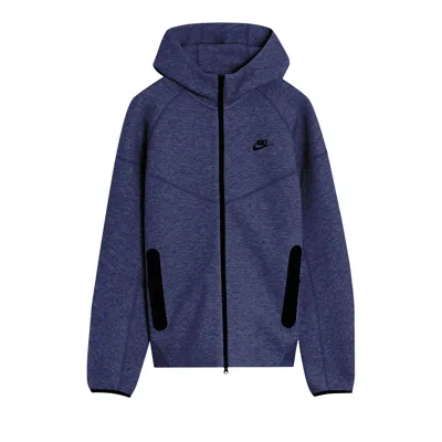 Pre-owned Nike Sportswear Tech Fleece Windrunner Full Zip Hoodie 'obsidian Heather/black' In Blue