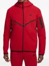 Nike Men's Tech Full-zip Fleece Windrunner Hoodie In Red