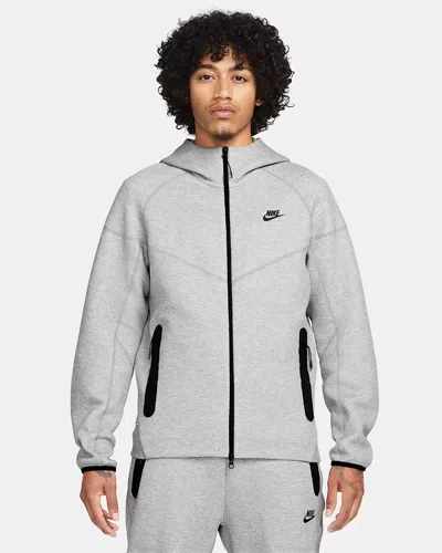 NIKE SPORTSWEAR TECH FLEECE WINDRUNNER HOODIE MEN'S 4-TALL GRAY FULL ZIP ASM74