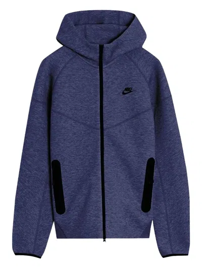 Nike Sportswear Tech Fleece Windrunner "obsidian Heather" Hoodie In Blue