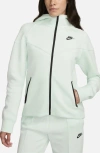 Nike Women's  Sportswear Tech Fleece Windrunner Full-zip Hoodie In Barely Green/black