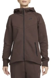 Nike Women's  Sportswear Tech Fleece Windrunner Full-zip Hoodie In Baroque Brown/black