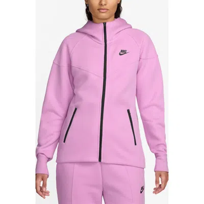 Nike Sportswear Tech Fleece Windrunner Zip Hoodie In Pink