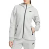 Nike Womens  Nsw Tech Fleece Wr Full-zip Hoodie In Grey Heather/ Black