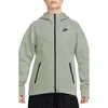 Nike Women's  Sportswear Tech Fleece Windrunner Full-zip Hoodie In Jade Horizon/ Black