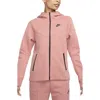 Nike Women's Lightweight Zip Hoodie W Sportswear Tech Fleece Windrunner Full-zip Hoodie Red Stardust/blac In Red Stardust/black