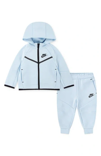 Nike Babies'  Sportswear Tech Fleece Zip Hoodie & Joggers Set In Blue