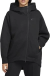 Nike Sportswear Tech Fleece Zip Hoodie In Black/ Black