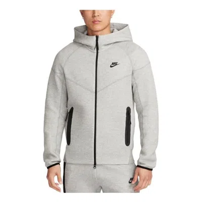 NIKE NIKE SPORTSWEAR TECH FLEECE ZIPPER HOODED JACKET ASIA SIZING 'GREY'