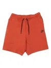 Nike Tech Fleece Shorts In Orange