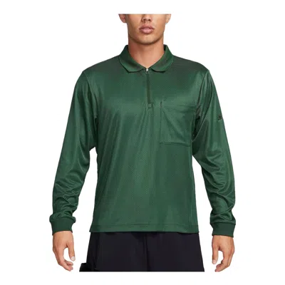 Nike Sportswear Tech Pack Men's Dri-fit 1/2-zip Long-sleeve Top 'green' In Brown