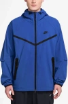 Nike Tech Windrunner Zip Hoodie In Game Royal/black