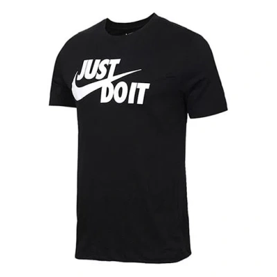 NIKE NIKE SPORTSWEAR TEE JUST DO IT CASUAL SPORT ROUND NECKSHORT SLEEVE MEN'S BLACK