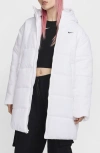 Nike Women's  Sportswear Classic Puffer Therma-fit Loose Parka In White/black