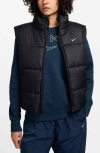 Nike Women's  Sportswear Classic Puffer Therma-fit Loose Vest In Black/white