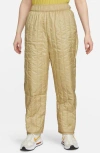 Nike Sportswear Therma-fit Tech Pack High Waist Crop Track Pants In Wheat Grass/barley