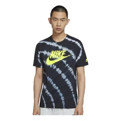 Nike Sportswear Tie-dye T-shirt 'black' In Multi