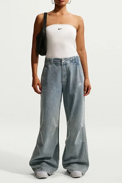 Nike Sportswear Tight Tube Top In Ivory, Women's At Urban Outfitters In White