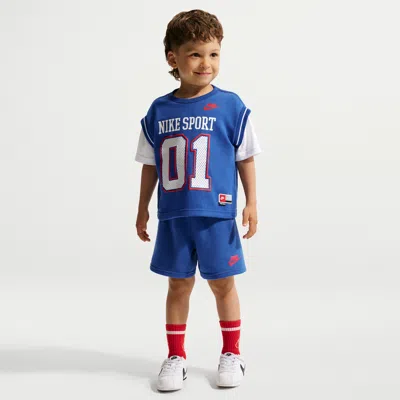Nike Babies' Sportswear Toddler Multisport 2-piece Shorts Set In Blue