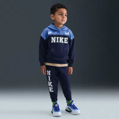 Nike Babies' Sportswear Toddler P.e. Blocked Pullover Hoodie And Pants Set In Blue
