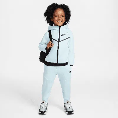 Nike Babies' Sportswear Toddler Tech Fleece 2-piece Full-zip Set In Glacier Blue