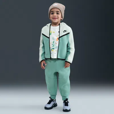 Nike Babies' Sportswear Toddler Tech Fleece 2-piece Full-zip Set In Green