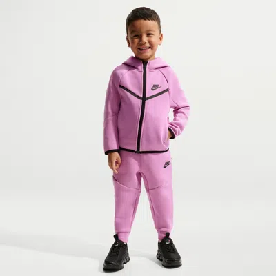Nike Babies' Sportswear Toddler Tech Fleece 2-piece Full-zip Set In Purple